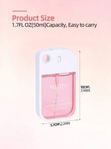 1 pieza con funda de silicona y gancho/1 pieza/2 piezas/3 piezas/4 piezas/6 piezas Botella de spray de desinfectante de manos hidratante de 50ml, Botella de spray de desinfectante de manos de tamaño de viaje, Botella de spray de desinfectante de manos hidratante (Nota: El producto de valor real es una botella de spray vacía)