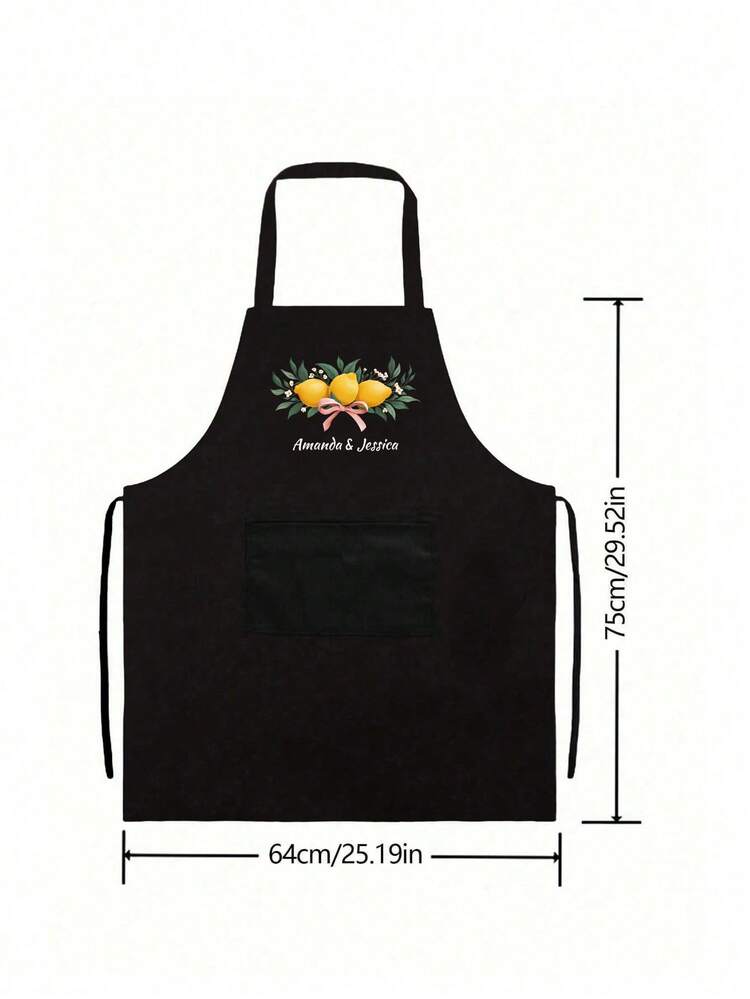 1pc Vibrant Lemons Pattern Print Apron Custom For Dad Father Men Women Custom Name Logo Chef Cooking Kitchen Apron Personalized Kitchen Waterproof Apron Custom Logo Picture Name Chef Cooking Apron Perfect For Mom Husband Girlfriend Boyfriend Father's Day Valentine's Day Mother's Day Birthday Anniversary Graduation Wedding Love Unique - Multicolor - View 13