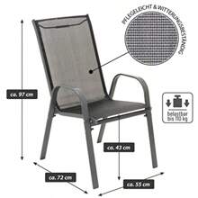 Stacking Chairs - CanopyBlackFrameAnthracite - View 3