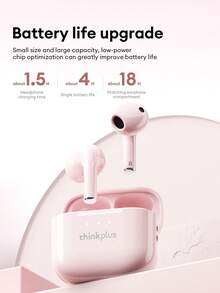 Lenovo Auriculares Bluetooth  LP23, de media oreja con sonido estéreo de alta fidelidad y micrófono sensible, llamadas de voz de alta definición, cancelación inteligente de ruido, modo dual de música y juegos, sincronización audiovisual de baja latencia, auriculares inalámbricos de larga duración para teléfonos inteligentes y computadoras