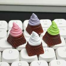 1 szt. Spersonalizowana, urocza i pyszna klawiatura mechaniczna z imitacją lodów czekoladowych, nakładki na klawisze z osią krzyżową, wysokość OEM, materiał ABS, starannie wykonany zamiennik klawisza ESC, prezent na akcesoria komputerowe DIY