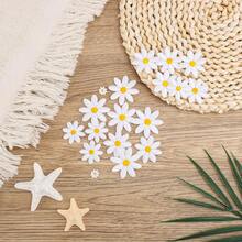 Daisy Flower Iron On Patches, 2 Sizes White Floral Sew On Patches Cute Embroidery Applique Decoration Clothes Bags Hat Jeans Backpacks Shirts - 1 - View 3