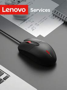 Lenovo 联想M280S经典有线鼠标，商务办公家用，经典黑色，人体工学设计，舒适耐用，USB有线连接，多平台兼容 - 黑色 - 查看 1