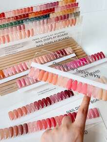 1 件亚克力透明指甲油展示板、美甲样品架、高端展示相册 - 彩色 - 查看 4