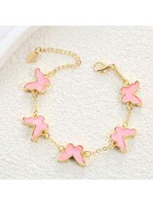 1pc Gold-Color Hollow Clover Minimalist Luxury Women Bracelet