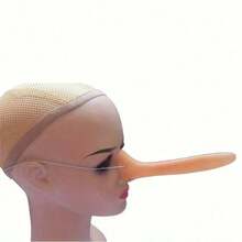 1pc Rubber Long Nose, Fake Nose, Funny Flesh Nose, Clown Nose, Cosplay Nose - Perfect For Party Show