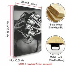 1 幅带框/无框时尚墙面艺术帆布海报印刷黑白简约奢华艺术时髦画，适用于宿舍、公寓、客厅、卧室、现代家居装饰 - 彩色 - 查看 12