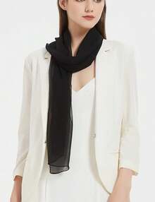2025PANTONIGHT Long Chiffon Sheer Scarf For Womens - 716 Pink - View 8