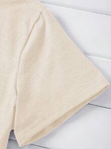 大码女式休闲夏季 T 恤，带有沙漠仙人掌和公牛头骨印花 - “如果我是问题，那么你可能是原因”图案 T 恤，宽松版型 T 恤，俏皮的标语设计，舒适，沙漠主题服装 - 卡其色 - 查看 2