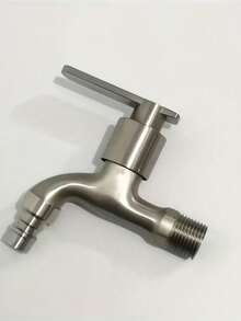 经典款 304 不锈钢双出水龙头，快开式陶瓷阀芯，拉丝金属表面，通用安装底座，包含厨房和浴室安装所需的五金件。厨房用品 厨房配件 厨房工具