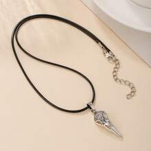 1 Piece New Unique Crow Skull Pendant Men's Necklace, Vintage Distressed Craftsmanship Hot-Selling Gothic Style Jewelry - 2 - 查看 3
