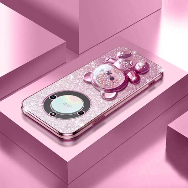 Sparkling Phone Case With Astronaut Stand, Compatible With Honor X9C/X8B/X8A, REDMI 14C/13C/Note14, Compatible With IPhone 16/15/14/13/12/11/6/7/8/XS/XS MAX/PLUS, Galaxy A26/S24/S23/S22/S21/S20/S10/S9/S8/Note10, P20/P30/Lite, Honor 70/90, OPPO Reno, VIVO, Poco/Redmi, G60/G40 Fusion/G54/G54 Power, Realme, OnePlus - Fashionable New Anti-Fall Cover