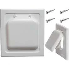 FELIN Ventilación de escape de doble puerta, la extractor de aire incluye ventilación de escape y cuatro clavos. Las rejilla de ventilación son adecuadas para cocinas, baños, secadoras y más. - Blanco - Ver 1