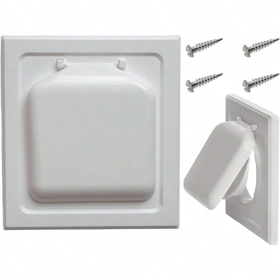 FELIN Ventilación de escape de doble puerta, la extractor de aire incluye ventilación de escape y cuatro clavos. Las rejilla de ventilación son adecuadas para cocinas, baños, secadoras y más. - Blanco - Ver 1