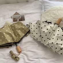 极简时尚波点两用伞，防晒防紫外线，适合日常户外防晒和雨天使用，春夏必备，伴娘礼物，房间装饰，卧室装饰，海滩，旅行，男女皆宜，度假，可爱小物，母亲节礼物，卧室装饰，花园，厨房装饰，夏季，海滩，旅行必备，房间装饰，软萌可爱，毕业季礼物 - 彩色 - 查看 3