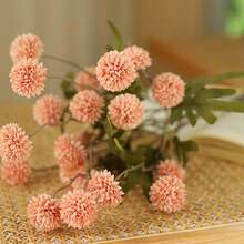 1pc 5 Flower Dandelion Artificial Flowers, Autumn Colors, Decoration For Living Room, Dining Table Floral Arrangement, Valentine Day, Gift Gifts Birthday Graduation