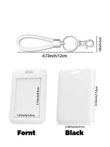 1pc Customized Vertical Card Holder With Halloween-Themed Double-Sided Graphic, White Card Case, Student/Kids Gift, DIY Card Holder, Personalized Card Holder, Couple Card Holder, Customized Gift, Customized Work/Campus Card Holder, Student Card Holder, Customized Bus Card Holder, Free White Leather Keychain