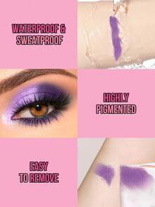 MISSLYN Smooth Eye Shadow Pencil, Eye Shadow Pencil, Eye Shadow Pencil, Highlighter Eye Shadow Pencil, Colored Eye Shadow Pencil, Shimmery Eye Shadow Stick, Waterproof Highlighter Eye Shadow Pencil, Colorful Eye Makeup - #5 Purple Shimmer - 查看 4