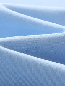 Tween Girls Medium And Large Children's Hooded Zipper Sweatshirt With Pockets, Autumn And Winter, Simple Style Nice - Baby Blue - View 3