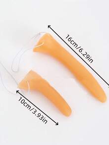 Fake Long Nose Costume: Long Nose And Pointed Nose Halloween Costume Cosplay Party Supplies - 1 Piece - Apricot - View 5