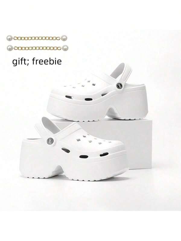 2025 New Thick Sole Closed Toe Sandals For Women, EVA Summer Outdoor Beach Shoes, Slip-Resistant, Platform, Backless Design