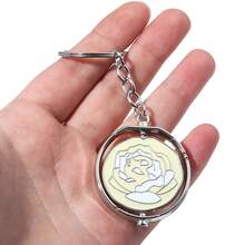 1pc Game Jinx Blue Rose Rotatable Cosplay Necklace Halloween Party Cosutmes DIY Stuff Arcane Season 2 Backpack Pendant Fans Gifts - Multicolor - View 8