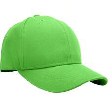Bulk Lot 12-Pack Adjustable Size Plain Blank Solid Color Baseball Caps - Green - View 3