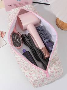 1 件 Ditsy 花卉印花绗缝吹风机收纳袋吹风机支架美发工具包便携式旅行收纳袋适用于吹风机、卷发器、直发器和其他造型工具的旅行收纳袋卷发器收纳袋旅行携带收纳袋家庭收纳大容量收纳旅行收纳情人节礼物妈妈礼物教师礼物返校礼物伴娘礼物旅行必需品邮轮必需品宿舍必需品 - 彩色 - 查看 9