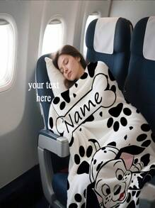 1 pezzo Coperta personalizzabile con motivi animali, 4 modelli disponibili, nome personalizzato, morbida e delicata sulla pelle, lavabile, carino personalizzato, unico, personalizzato, regalo ideale per famiglia, amici, adatto per divano, letto, sala da tè, camera da letto, soggiorno, sala da pranzo