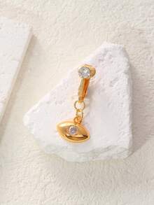 1 件假肚脐蝴蝶吊坠，非真穿孔，夹式肚脐珠宝礼物，适合女性 - 眼睛 - 查看 7