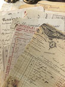 1 包 24 张复古手稿发票清单 DIY 剪贴簿装饰背景拼贴纸 - 均碼 - 查看 2