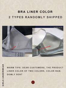 2pcs/Set Girls' Solid Color Triangle Cup Bras, Comfortable & Minimalist Teen Underwear, Suitable For Girls Aged 13-16 - Multicolor - View 6