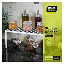 Cabinet Shelf Organizer - Medium Steel Rack - 13.25 X 8.5 Inch - White Kitchen Cupboard Shelf - Plate, Dish & Pantry Storage - Rust Resistant - Multicolor 133 - View 4