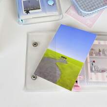 Pasta de argolas transparente M5, 20 capas dupla face, livro de adesivos transparente, conjunto de cadernos de fichário faça você mesmo, papelaria, material escolar, material de volta às aulas - Multicolorido - Ver 2