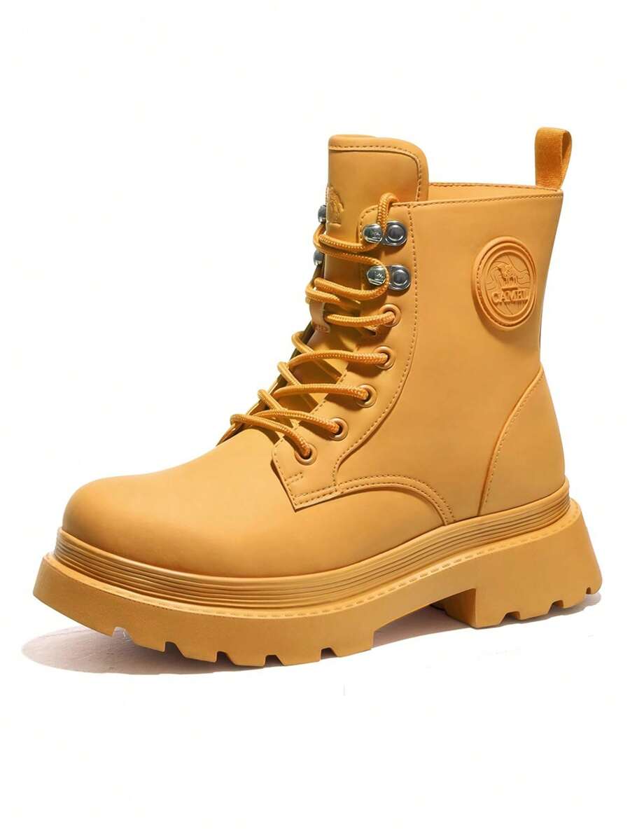 CAMEL CROWN 女士休闲鞋，秋冬时尚靴，防滑防水女靴，工作靴，高帮休闲鞋。