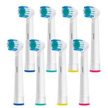 16st/set elektriska tandborstar ersättningshuvuden kompatibla med Oral Pro1000 /1500/100/500/Vitality/Genius X/7000/7500/8000/9600 Etc. - Vitt - Visa 3