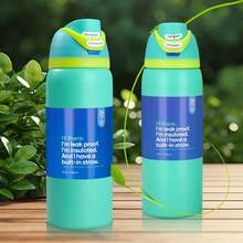 OwaIa(Youth Green) Outdoor Sports Bicycle Ice Bottle, 32oz/945ml Double Vacuum Insulated Outdoor Sports Water Bottle, Stainless Steel Heat-Resistant Ice Water Bottle With Straw, 100% Leak-Proof Outdoor Bicycle Water Bottle, Suitable For Outdoor Camping, Mountaineering, Office Work And Travel -Essential Accessories For Beach/Outdoor Camping - Youthful Green - View 3