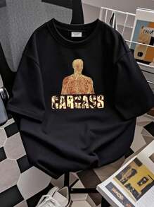 180g Pure Cotton Napalm Death Carcass Band T-Shirt, Remake Shirt, New Black Shirt TE6444 Breathable Unisex Versatile Comfortable Stretched Fashion Graphic Soft Homme Print Round Neck Short Sleeve Slightly Top For Everyday Wear Summer Stylish For Women Streetwear Designer Clothes Casual.