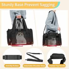 TSA-Approved Foldable Pet Backpack (Suitable For All Kinds Of Pets, Maximum Weight 15 Pounds) | Soft-Sided Travel Backpack, Suitable For Small/Medium-Sized Pets | 15.7 Inches X 10.2 Inches X 10.2 Inches - Suitable For Air Travel And Car Trips - màu đen - Xem 4