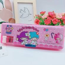 Sanrio卡通授权Kuromi Melody Hello Kitty双面铅笔盒文具盒多功能带卷笔刀开学用品文具