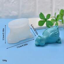 1 pieza Molde de silicona con forma de pato acostado apto para hacer velas y jabones