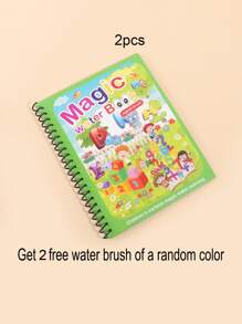 1 Pc Interesting Watercolor Book, Watercolor Painting Book With A Variety Of Cartoon Patterns, Fashion Coloring Book To Enhance Imagination And Cultivate Students' Interest In Handmade DIY Graffiti, Friend's Stationery Picture Book, 1 Random Colored Pen, School Supplies For Little Artists - A Must-Have For The Back-To-School Season,Back To School