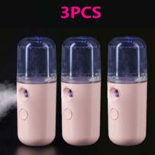 Vaporisateur facial de 30 ml mini nano, vapeur faciale portable avec buse de brumisation nano USB, humidificateur à main pour les soins de la peau et le maquillage - blanc, bleu, rose