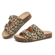 Women's Leopard Print Comfortable  Sandals - Beige - View 5