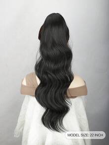 Ponytail Extension 22inch Long Curly Wavy Drawstring Ponytail Hair Breathable Hair Net Increase Comfort Made Of Synthetic Fiber Suitable For Women Daily Or Party Use