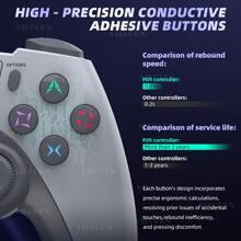 适用于 PS 4/Slim/Pro 的蓝牙兼容游戏控制器，适用于 PC 的无线游戏手柄，适用于 IOS/Android 的双振动操纵杆