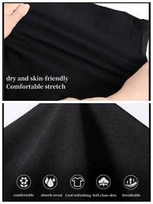 男士夏季轻薄抽绳腰锥形裤，秋季 - 黑色 - 查看 4