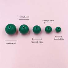 10-100Pcs Christmas Style 8-16mm Acrylic Round Loose Beads DIY Necklace Bracele Jewelry Making Material - 紅色/白色/綠色 - 查看 4