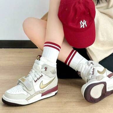 Nike Air Jordan Legacy 312 New Year Transformation Series - Zapatos deportivos para niños grandes Blanco/Dorado-Granate IB4914-161