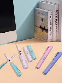 1 Piece Of Personalized Custom Scissors, Mini Folding Scissors Customized With Names, Text, Pen-Style Cap Scissors, Portable Creative Scissors, Creative Stationery Scissors, Portable Pocket Scissors, Office Supply Scissors, Customizable Text And Names, Suitable As Back-To-School Gifts, Advertising Gift Customization, Back To School.Suitable Gifts For The Back-To-School Season, Customized Awards For The New Semester.